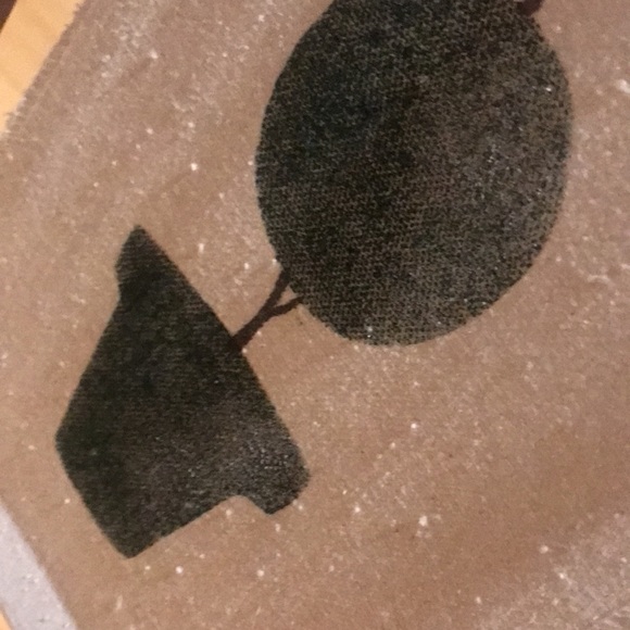 Large Vintage Desktop Divider Iron/Burlap - Picture 12 of 15